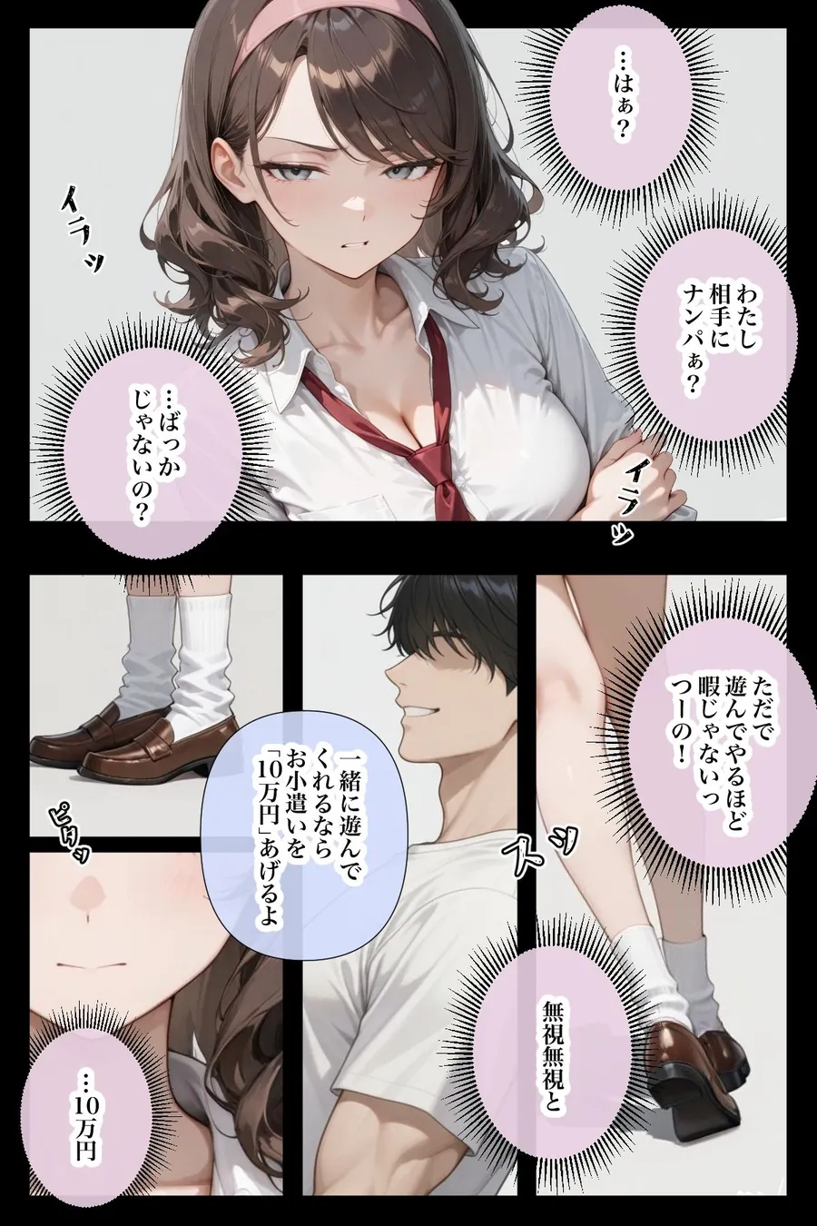 【無料エロ漫画・同人】守銭奴なパパ活女子が、ただHされちゃうまでのお話-4枚目