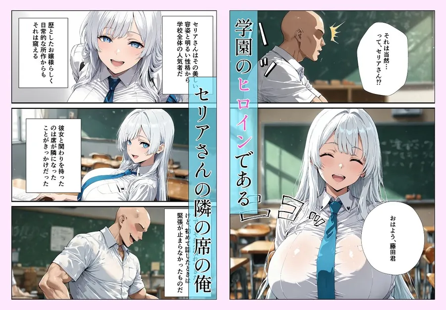 【無料エロ漫画・同人】隣の席の清楚美人なお嬢様が教室でオナるド変態だった件-1枚目