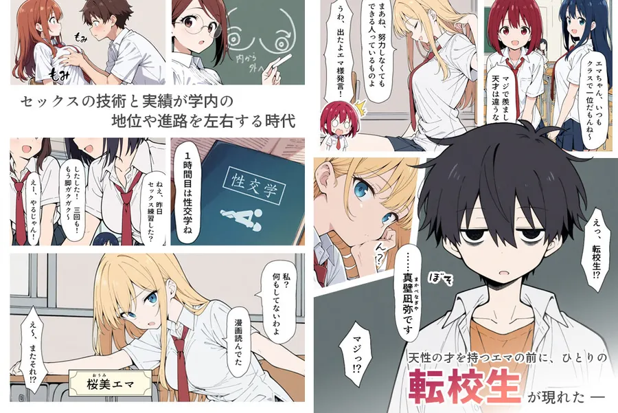 【無料エロ漫画・同人】陰キャ転校生はセックス最強 - クラス代表の座を奪われた私 --1枚目