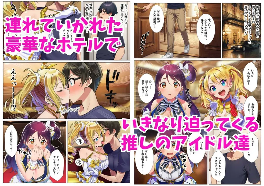 【無料エロ漫画・同人】【貞操観念逆転】男性がレアな世界で推しアイドル2人組に確保された俺-2枚目