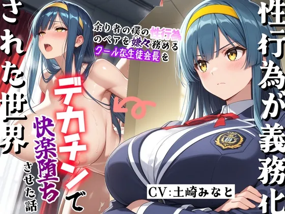 【性行為が義務化された世界】～余り者の僕の性行為のペアを嫌々務めるクールな生徒会長をデカチンで快楽堕ちさせた話～(PurePonytail) | RJ01607258
